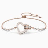 White, rose-gold tone plated