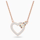 White, rose-gold tone plated