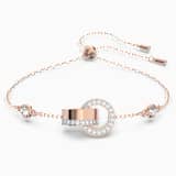 White, rose-gold tone plated