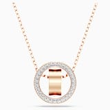 White, rose-gold tone plated