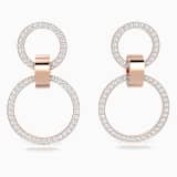 White, rose-gold tone plated