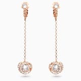 White, rose-gold tone plated