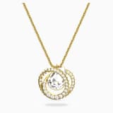 White, gold-tone plated