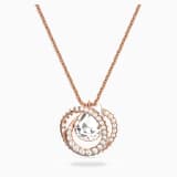 White, rose-gold tone plated