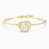 White, gold-tone plated