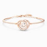 White, rose-gold tone plated