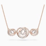 White, rose-gold tone plated