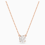 White, rose-gold tone plated