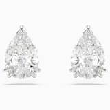 Stilla スタッドピアス, ペアカット, ホワイト, ロジウム・プレー