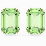 Green, gold-tone plated