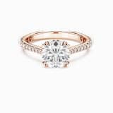 White, rose-gold tone plated