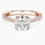 White, rose gold-tone plated