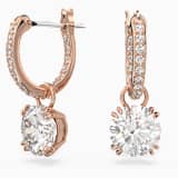 White, rose-gold tone plated