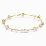 White, gold-tone plated