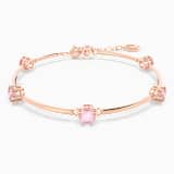 Pink, rose-gold tone plated
