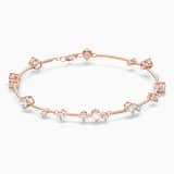White, rose-gold tone plated