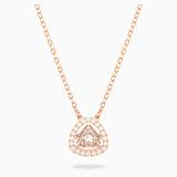 White, rose-gold tone plated
