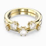 White, gold-tone plated