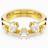 Blanc, placage de ton or