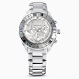 Silver tone, stainless steel