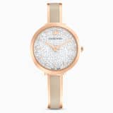 Gray, rose-gold tone PVD