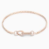 White, rose-gold tone plated