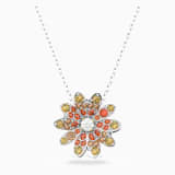 Eternal Flower ペンダント, フラワー, ピンク, ミックスメタル仕上げ | Swarovski