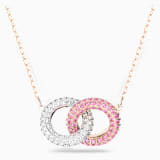 Pink, rose-gold tone plated