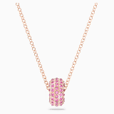Pink, rose-gold tone plated