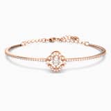White, rose-gold tone plated