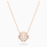 White, rose-gold tone plated