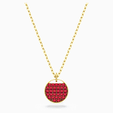 Red, gold-tone plated
