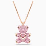 Pink, rose-gold tone plated