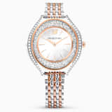 Silver tone, rose-gold tone PVD