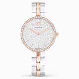 Silver tone, rose-gold tone PVD