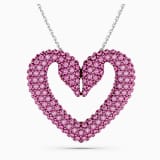 Sublima pendant Heart Large Purple Rhodium plated Swarovski