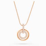 White, rose-gold tone plated