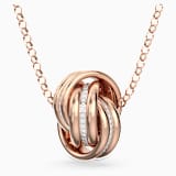 White, rose-gold tone plated