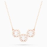 White, rose-gold tone plated