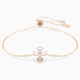 White, rose-gold tone plated