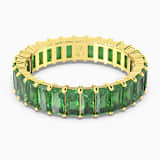 Green, gold-tone plated