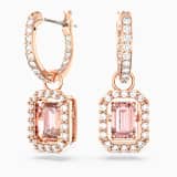 Pink, rose-gold tone plated