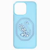 Smartphone case, Swan, iPhone® 14 Pro Max, Blue | Swarovski