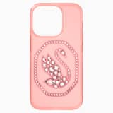 スマートフォンケース, スワン, iPhone® 14 Pro, ペールピンク