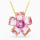 Pink, gold-tone plated