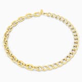 White, gold-tone plated