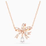White, rose-gold tone plated