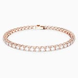 White, rose-gold tone plated