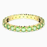 Green, gold-tone plated