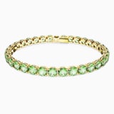 Green, gold-tone plated